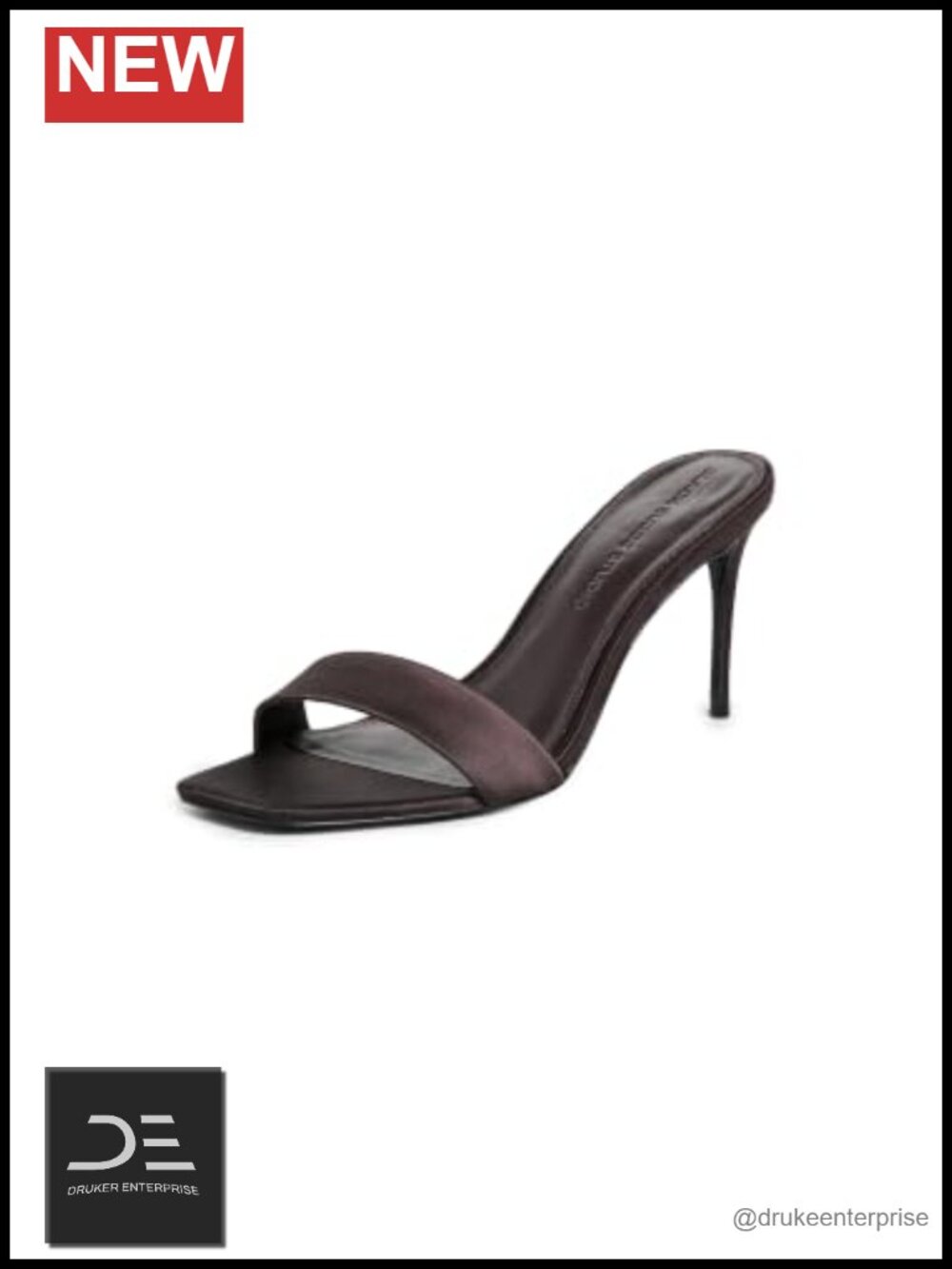 Satin Stiletto Heel Mules Slip On Cushioned Footbed